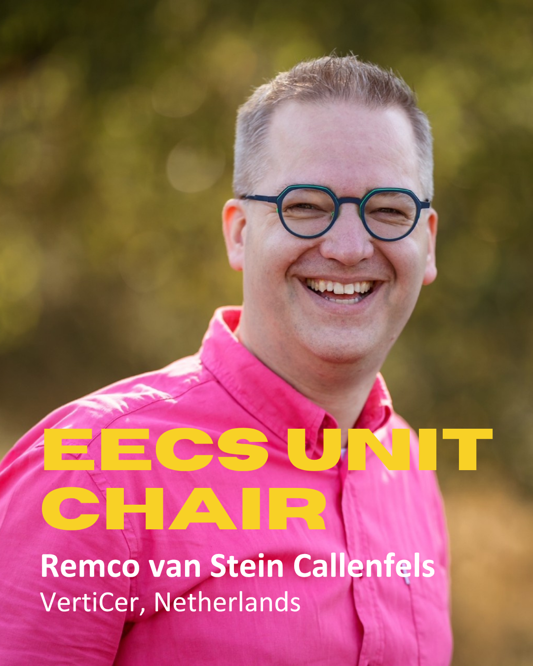 Portrait of Remco van Stein Callenfels from VertiCer (NL), Chair of the EECS Unit